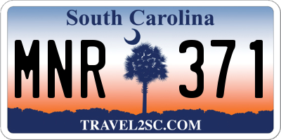 SC license plate MNR371