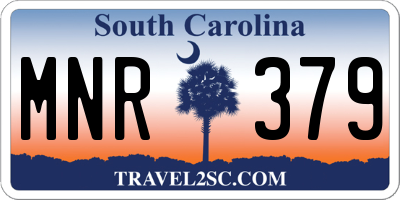 SC license plate MNR379