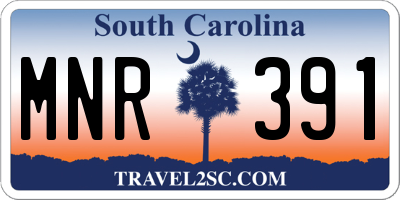 SC license plate MNR391