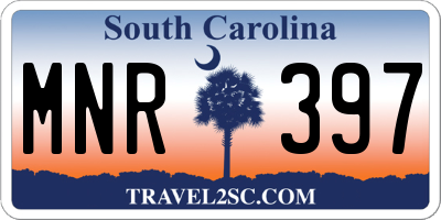SC license plate MNR397