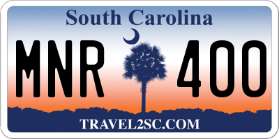 SC license plate MNR400