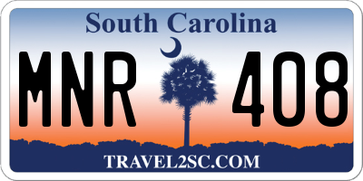 SC license plate MNR408