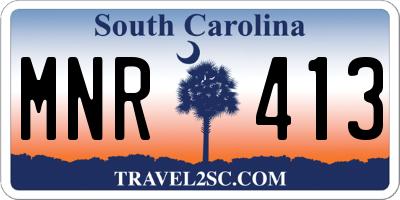 SC license plate MNR413