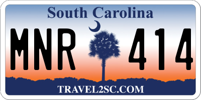 SC license plate MNR414