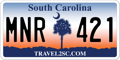 SC license plate MNR421