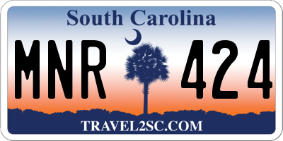 SC license plate MNR424