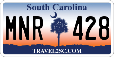 SC license plate MNR428