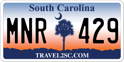 SC license plate MNR429