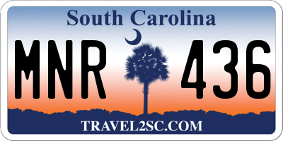 SC license plate MNR436