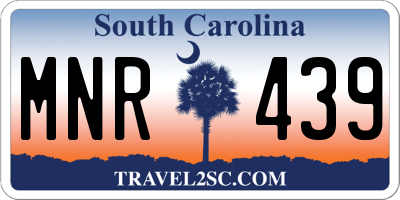 SC license plate MNR439