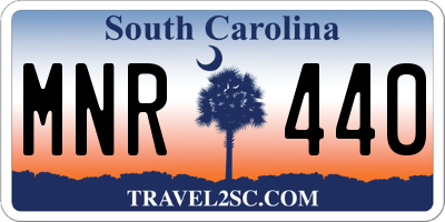 SC license plate MNR440