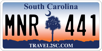 SC license plate MNR441