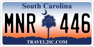 SC license plate MNR446
