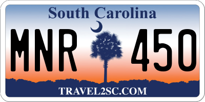 SC license plate MNR450