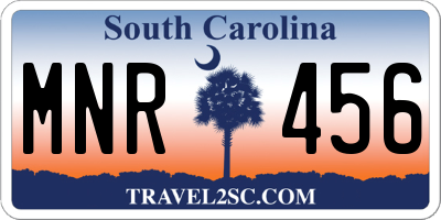 SC license plate MNR456