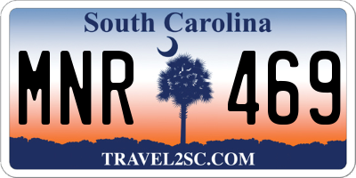 SC license plate MNR469