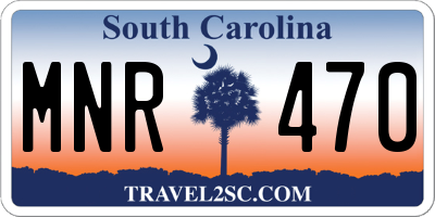 SC license plate MNR470