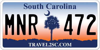SC license plate MNR472