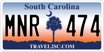 SC license plate MNR474