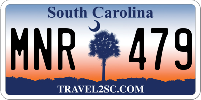 SC license plate MNR479