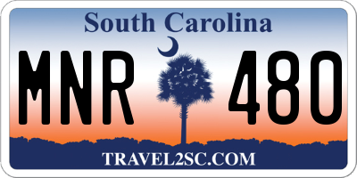 SC license plate MNR480