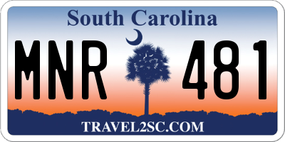 SC license plate MNR481