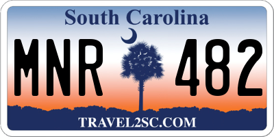 SC license plate MNR482