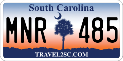 SC license plate MNR485