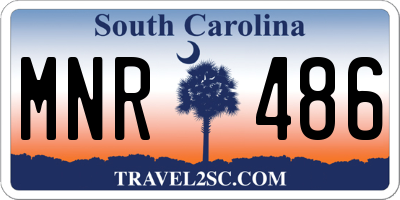 SC license plate MNR486