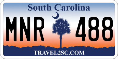SC license plate MNR488