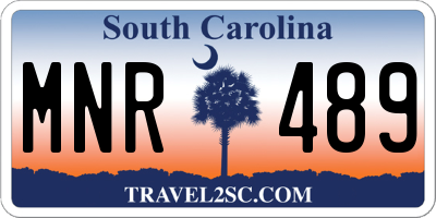SC license plate MNR489