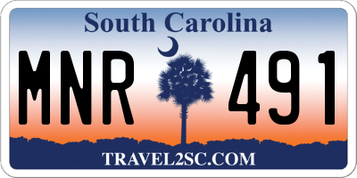 SC license plate MNR491