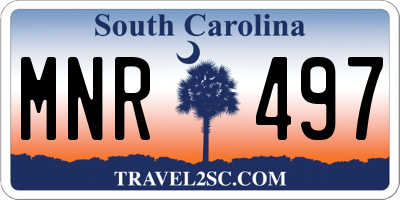 SC license plate MNR497