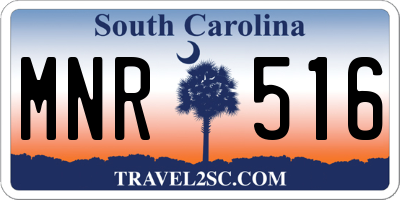 SC license plate MNR516