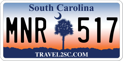 SC license plate MNR517