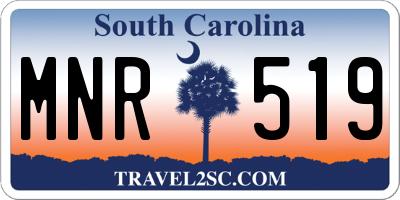 SC license plate MNR519