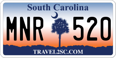SC license plate MNR520