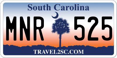 SC license plate MNR525