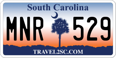 SC license plate MNR529