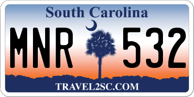 SC license plate MNR532