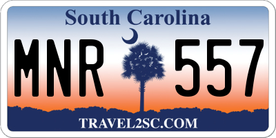 SC license plate MNR557