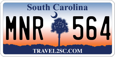 SC license plate MNR564