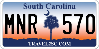 SC license plate MNR570