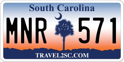 SC license plate MNR571