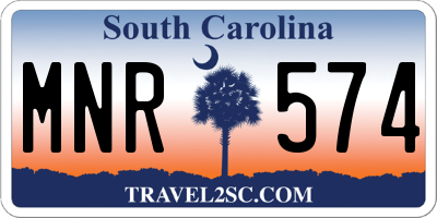 SC license plate MNR574