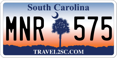 SC license plate MNR575