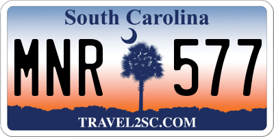 SC license plate MNR577