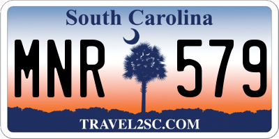 SC license plate MNR579