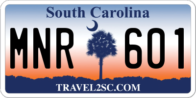 SC license plate MNR601