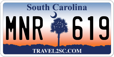 SC license plate MNR619